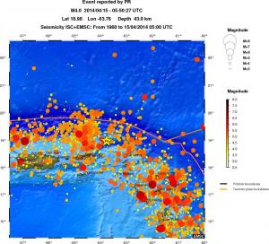 regional magnitude historical seismicity