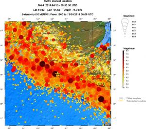 regional magnitude historical seismicity