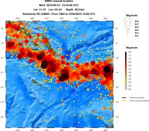regional magnitude historical seismicity