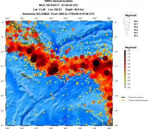 regional magnitude historical seismicity