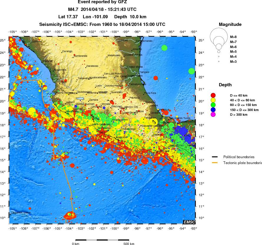 wide historical seismicity