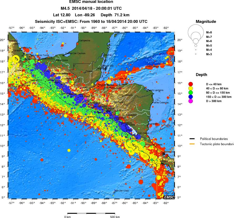 wide historical seismicity