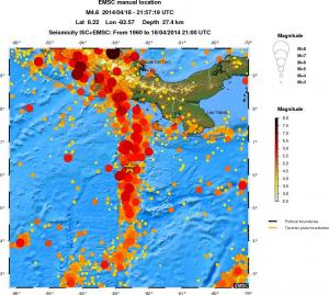 regional magnitude historical seismicity