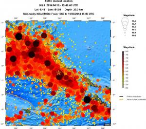 regional magnitude historical seismicity