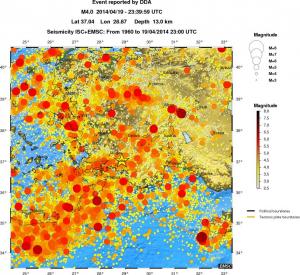 regional magnitude historical seismicity
