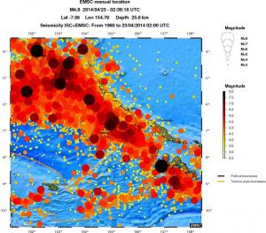 regional magnitude historical seismicity