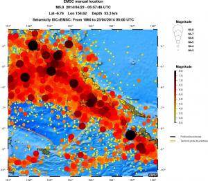 regional magnitude historical seismicity