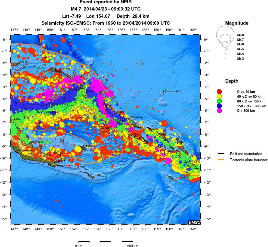 wide historical seismicity