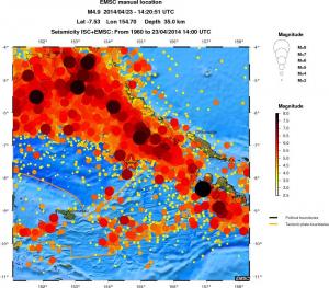 regional magnitude historical seismicity