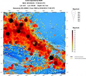 regional magnitude historical seismicity