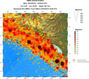 regional magnitude historical seismicity