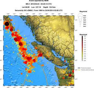 regional magnitude historical seismicity