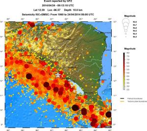 regional magnitude historical seismicity