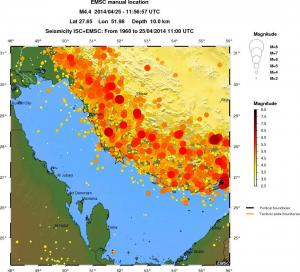 regional magnitude historical seismicity