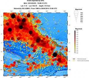 regional magnitude historical seismicity