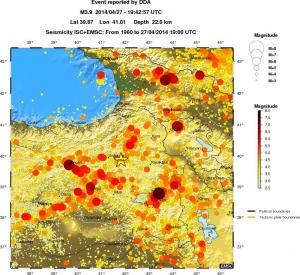 regional magnitude historical seismicity