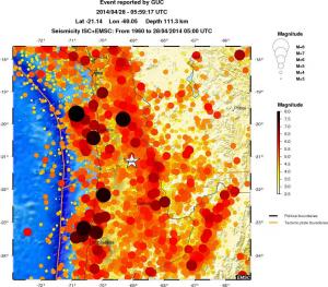 regional magnitude historical seismicity