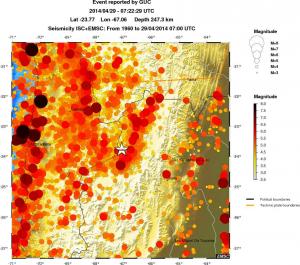 regional magnitude historical seismicity