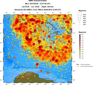 regional magnitude historical seismicity