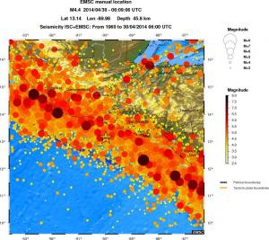 regional magnitude historical seismicity