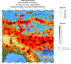 regional magnitude historical seismicity