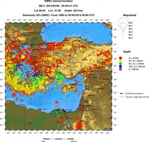 wide historical seismicity