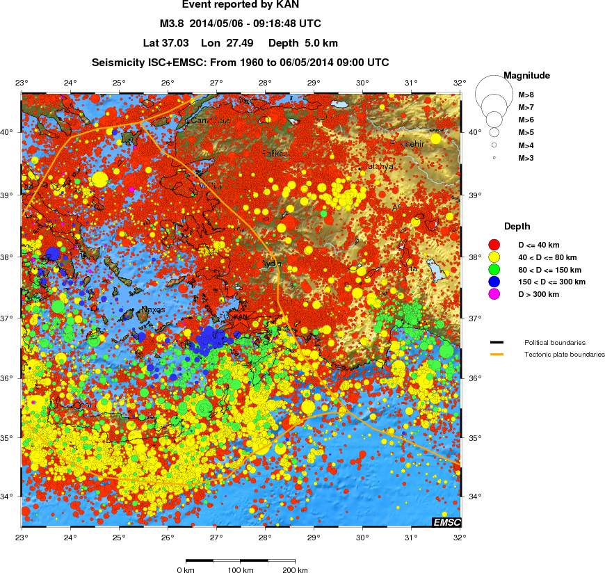 regional historical seismicity