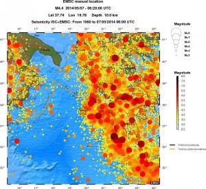 regional magnitude historical seismicity
