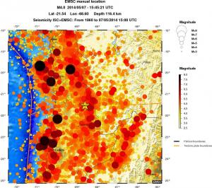regional magnitude historical seismicity