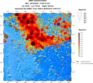 regional magnitude historical seismicity
