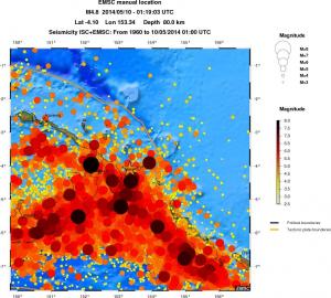 regional magnitude historical seismicity