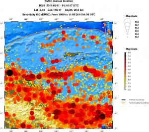 regional magnitude historical seismicity