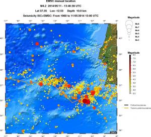 regional magnitude historical seismicity