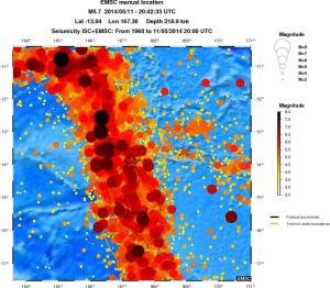 regional magnitude historical seismicity