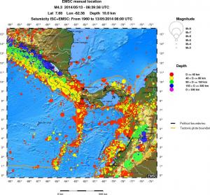 wide historical seismicity