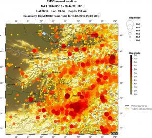 regional magnitude historical seismicity