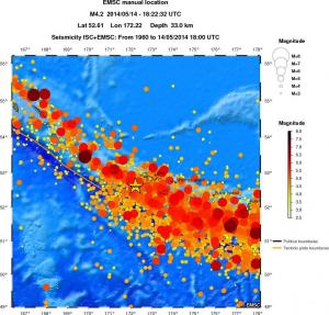 regional magnitude historical seismicity