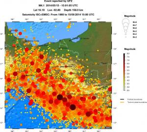 regional magnitude historical seismicity