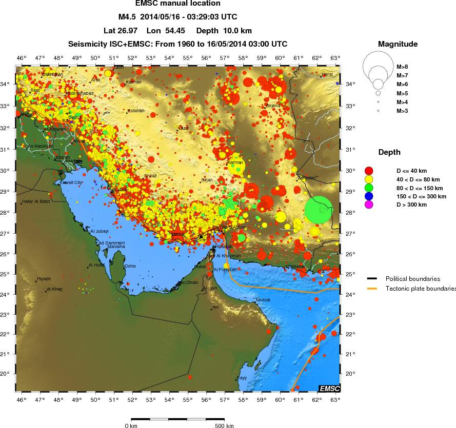 wide historical seismicity