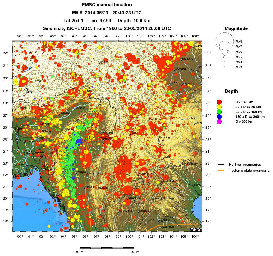 wide historical seismicity
