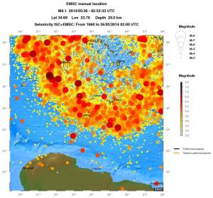 regional magnitude historical seismicity