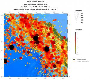 regional magnitude historical seismicity