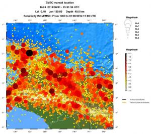 regional magnitude historical seismicity