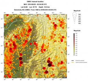 regional magnitude historical seismicity
