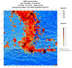 regional magnitude historical seismicity