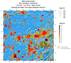 regional magnitude historical seismicity