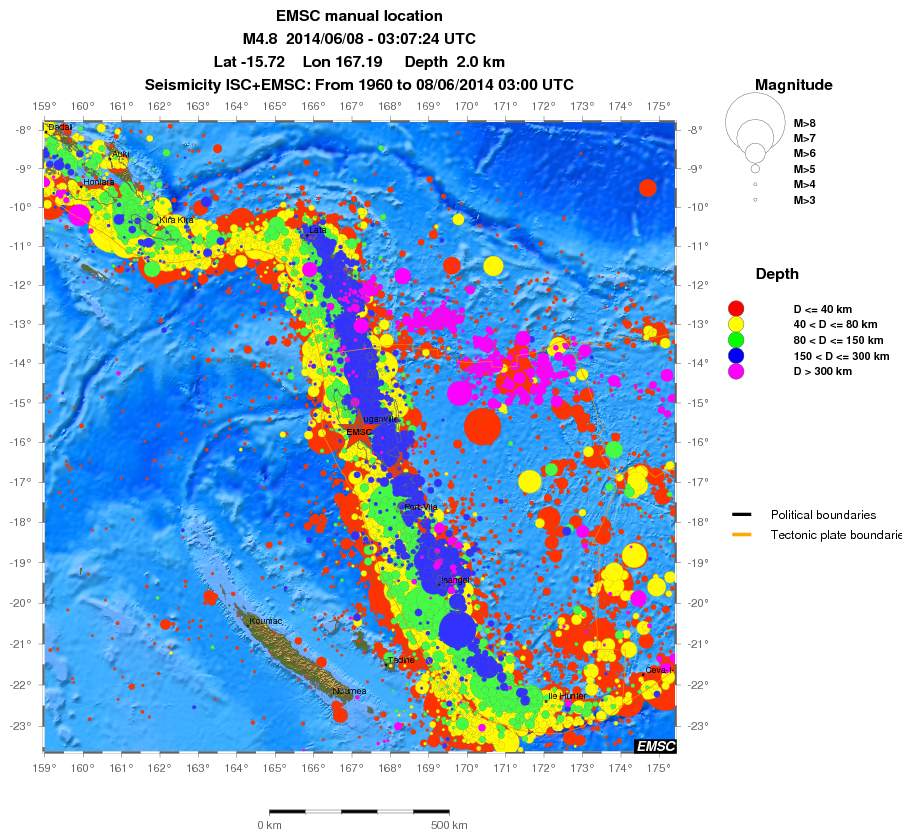 wide historical seismicity