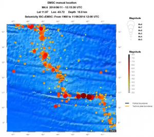 regional magnitude historical seismicity