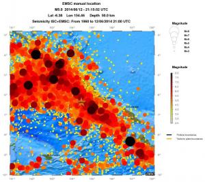 regional magnitude historical seismicity