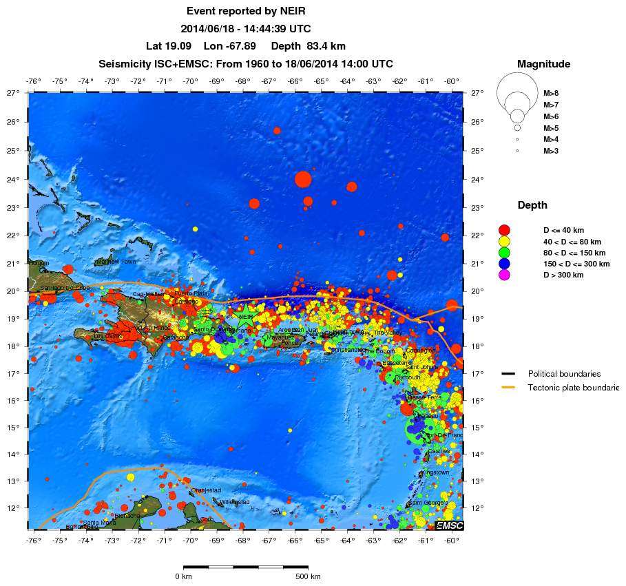 wide historical seismicity
